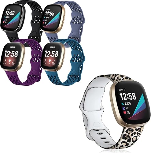Maledan Compatible con correas Fitbit Sense 2 y Fitbit Versa 4, para mujeres, hombres y niñas, correa de repuesto con estampado de flores para disponible en Yaxa El Salvador