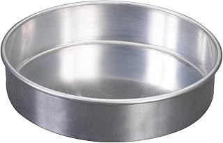 Nordic Ware Naturals 8 Inch Round Cake Pan - Natural Aluminum Even Baking Oven Safe Non-Stick Release