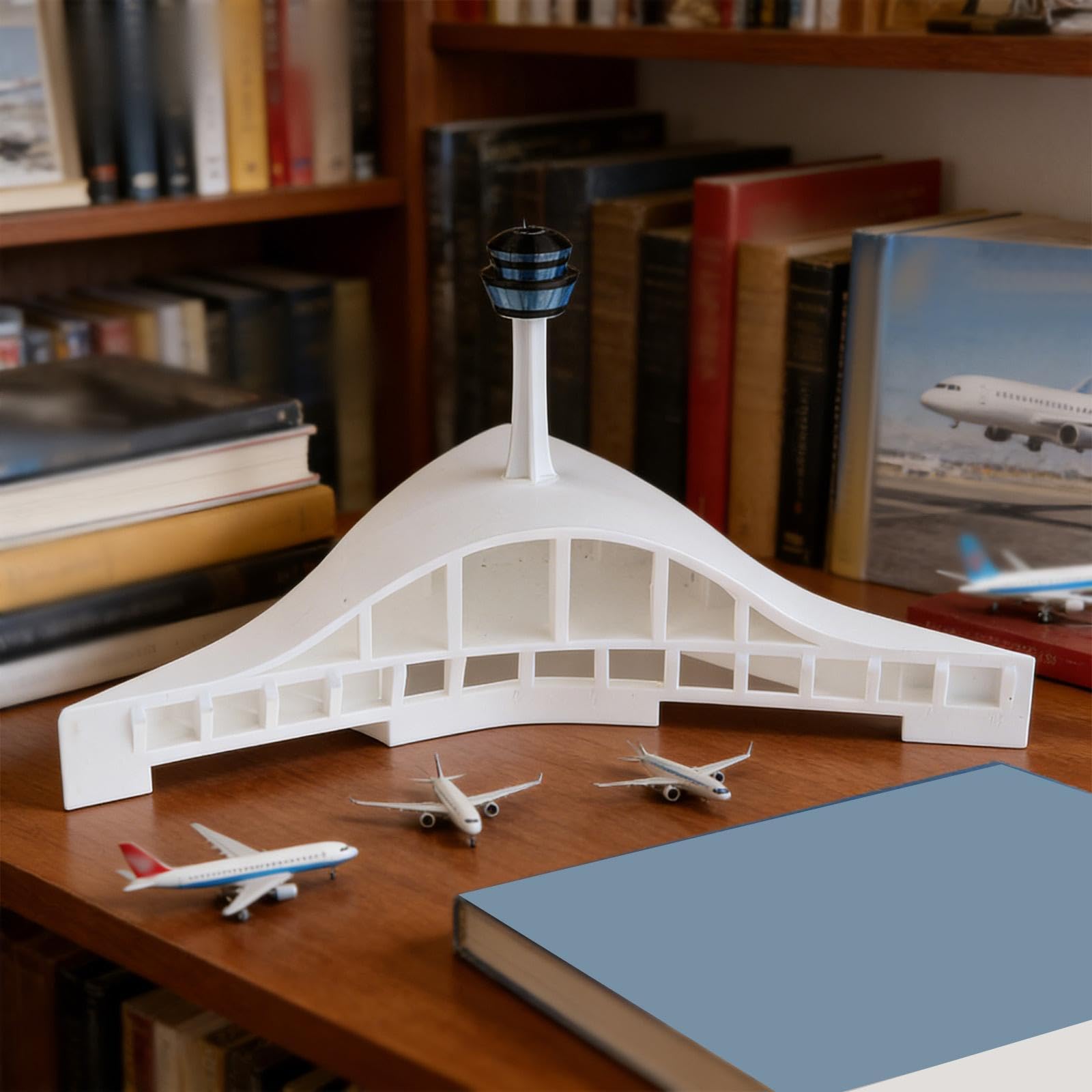 Flughafen Kontrollturm Modell Miniatur Diorama Landschaft Bausatz Sammlerobjekt Aus PP Material für Hobbyraum Sammlerausstellung, Terminal