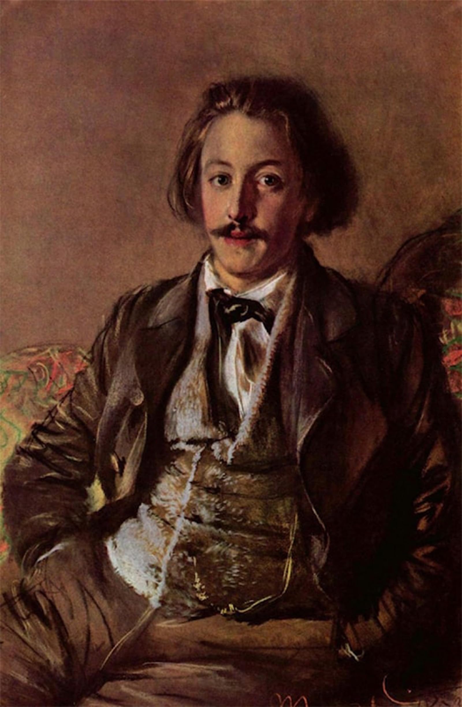 SERENDIPITP Aesthetic Poster Photo Wall Print Retro Picture Portrait of Paul Hayes by Adolph Von Menzel Modern Wall Artwork for Home Decor 60x90cm