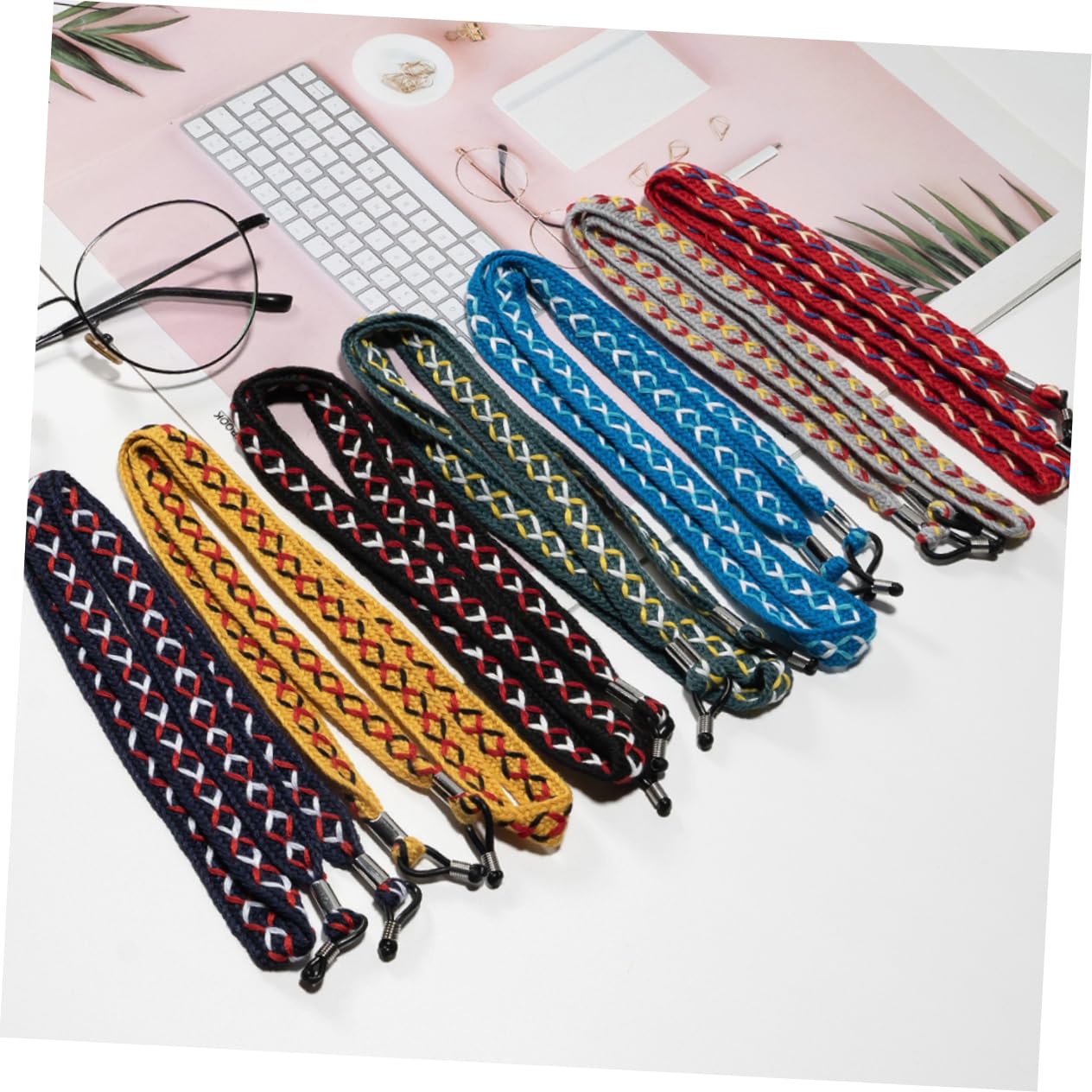 Healvian Cordón De Gafas Cadena De Anteojos Correa De Anteojos Cuerda De Gafas De Sol Correas De Anteo Cadena De Gafas De Sol Poseedor Cordón Para Gafas Cuello Tela