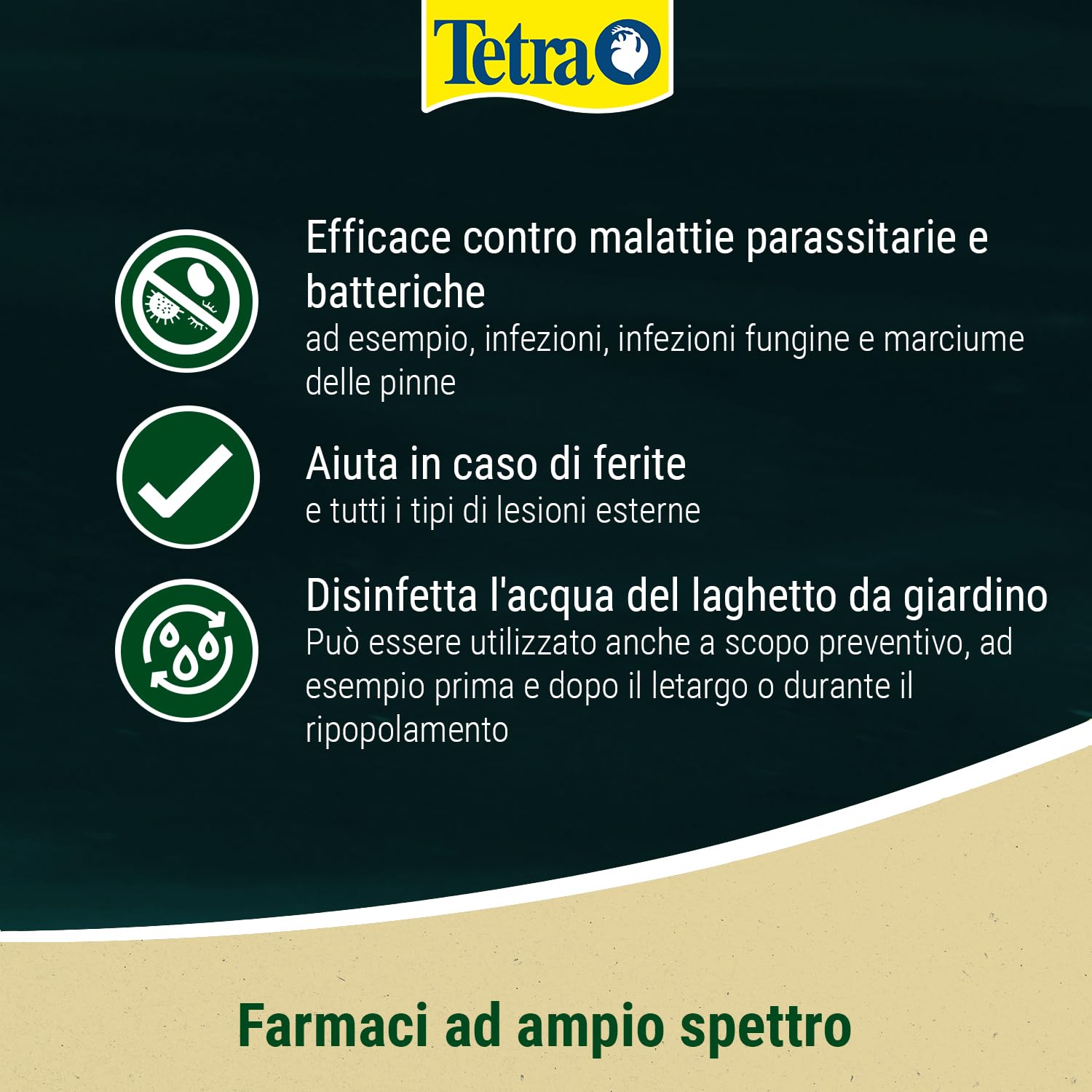 Tetra Pond MediFin – medicinale per Pesci da laghetto, Efficace Contro Le malattie più Comuni, Anche per la prevenzione e la disinfezione, 500 ml