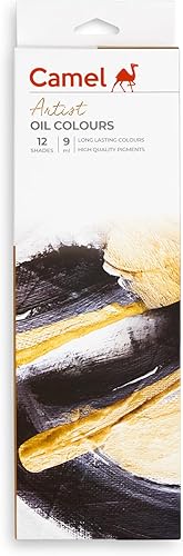 Camel Artist's Oil Color Box - Tubos de 0.3 fl oz, 12 tonos