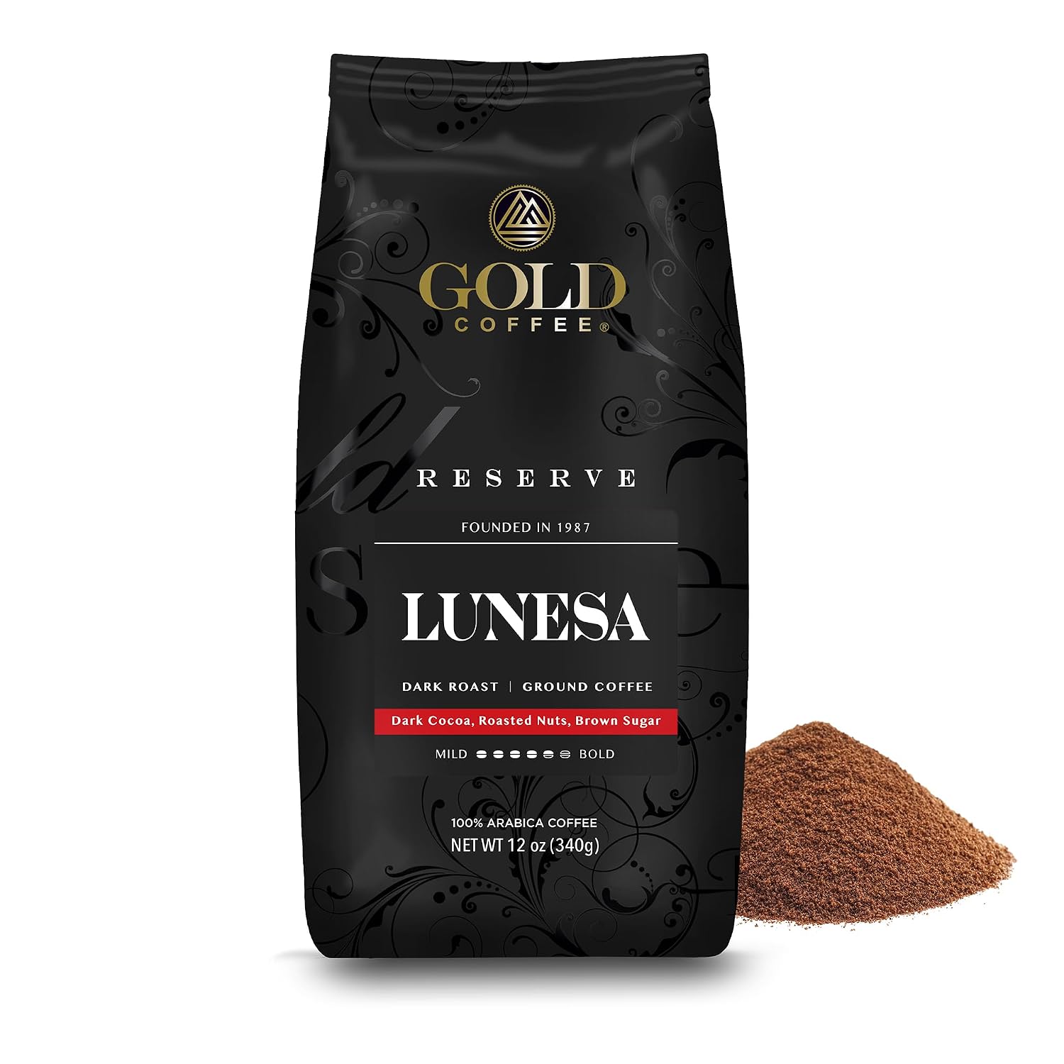 Gold Coffee Co. Lunesa Premium Blend - Dark Roast - Ground - 12 oz.