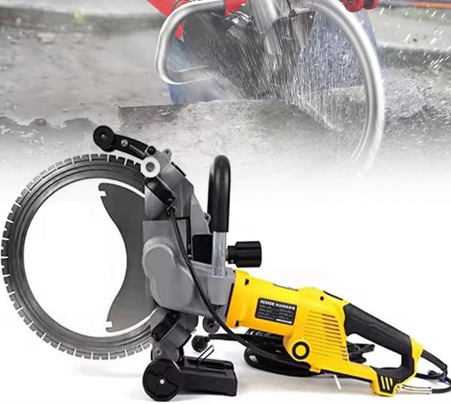 Concrete Ring Saw,5000W Handheld Concrete Wall Cutting Machine,3000Rpm Electric Ring Saw Wall Groove Chaser Cutting Machine,29cm Cut Depth, for Granite, Porcelain, Wood, Concrete, Stone