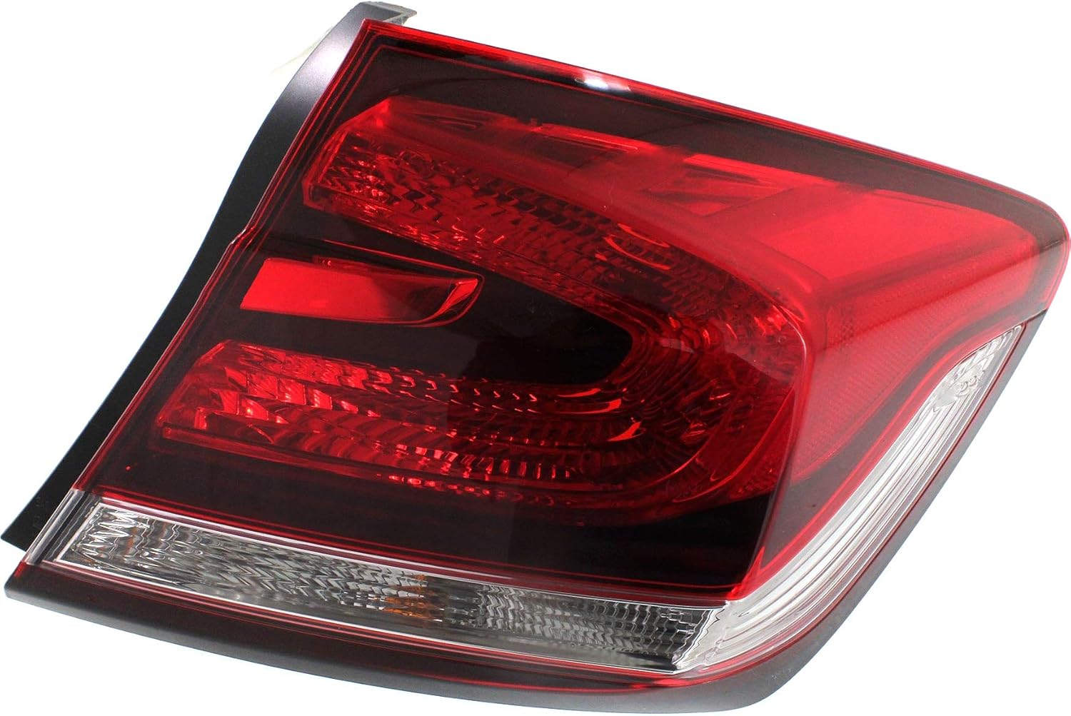 Evan Fischer Passenger Side Outer Tail Light Assembly Compatible With 2013-2015 Honda Civic Body Mounted With Bulb