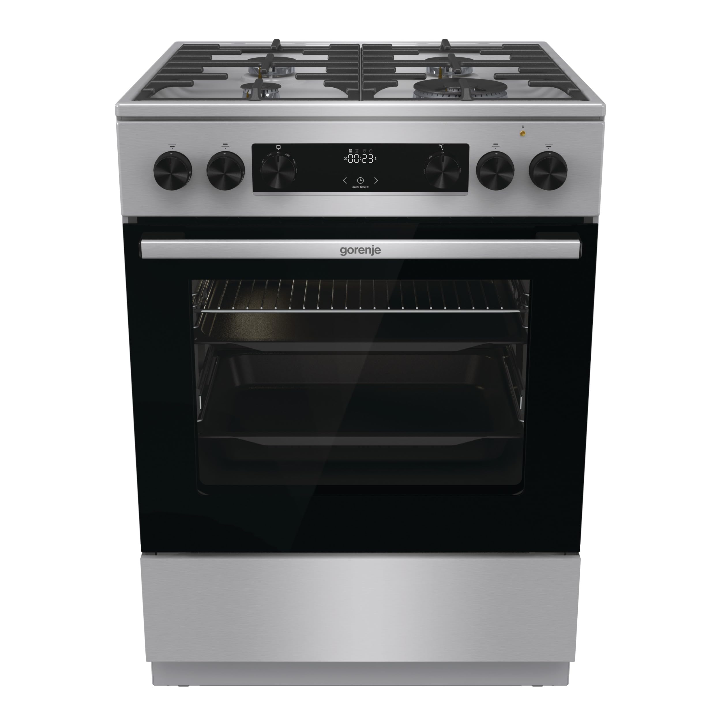 GK6C62XA, 60 cm Freestanding Combination Cooker, 71 Litres Multifunction Oven With Fan, Cast Iron Pan Support, Easy Cleaning With Aqua Clean Function, Made in Czech Republic, 1 Year Warranty