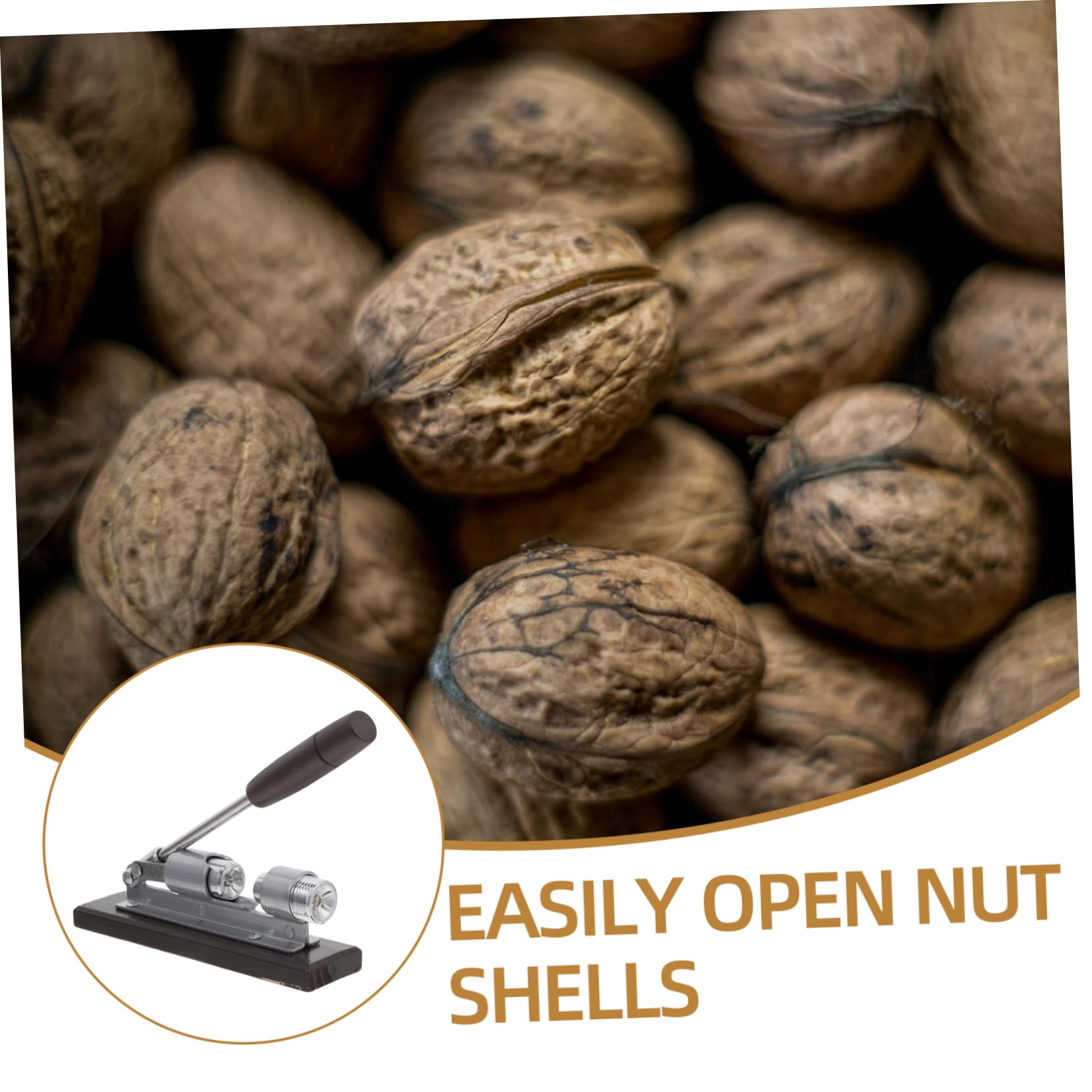 Cabilock Casse-noix Manuel Ajustable pour Noix de Pécan Noisettes et Amandes Outil Ouverture avec Poignée Ergonomique Usage Domestique et Professionnel