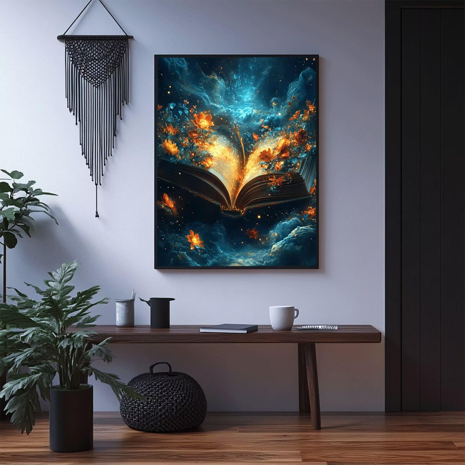 5D DIY Diamond Painting Buch Diamant Malen Nach Zahlen 135x100CM ZXSH7894 | Diamant-Vollabdeckung Verträumt Leinwand zum Bemalen, Kreatives Deko Wohnzimmer Büro Desktop Geschenke für Frauen Mann
