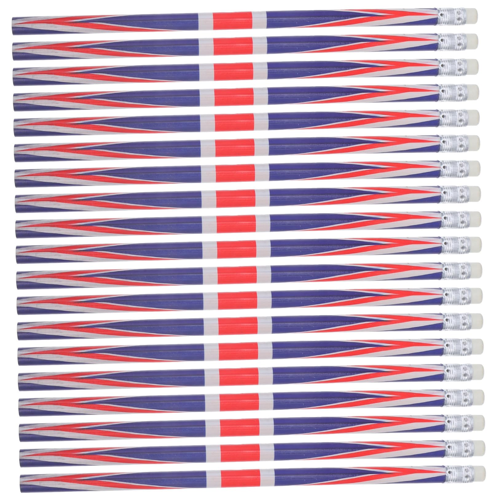 Lot de 120 Set de Set de Crayons en Bois avec Motif Drapeau, Utilisation Multifonctionnelle, Expérience D'écriture Fluide, pour Récompenses en Classe et Événements