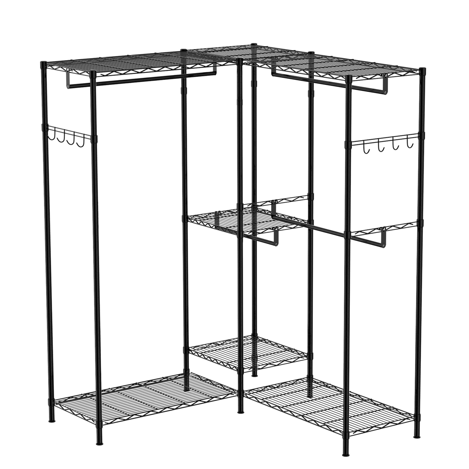 Homdox Heavy Duty Garment Rack, Wire Metal Clothing Rack, 1inch Rod