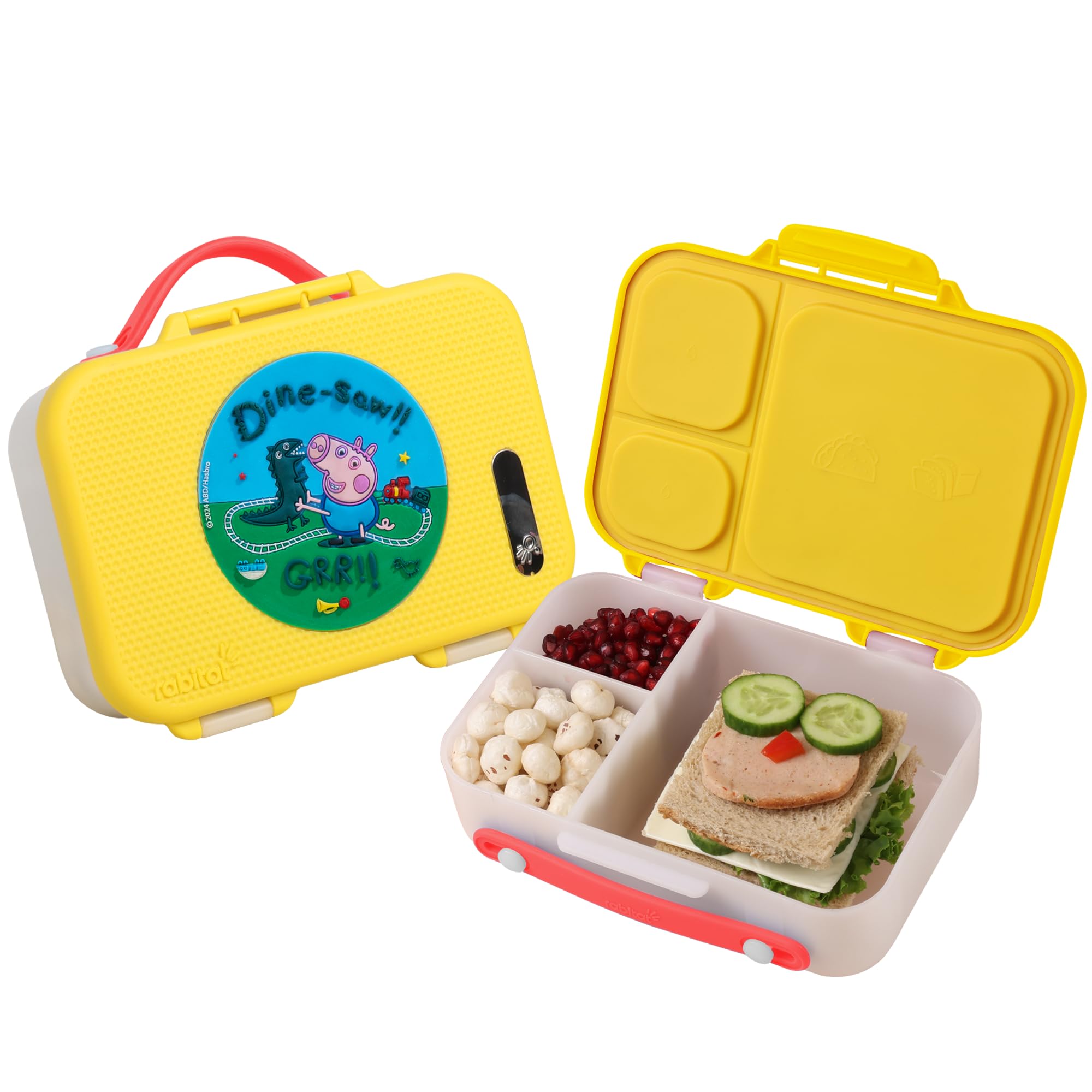 RabitatPeppa Pig MUNCHBEE Bento Lunch Box Best Buddy | 2 Years Brand Warranty | Tiffin Box for School Kids | Lunch Box for Kids Boys | Tiffin Box for School | ISI Certified | 1000 ml