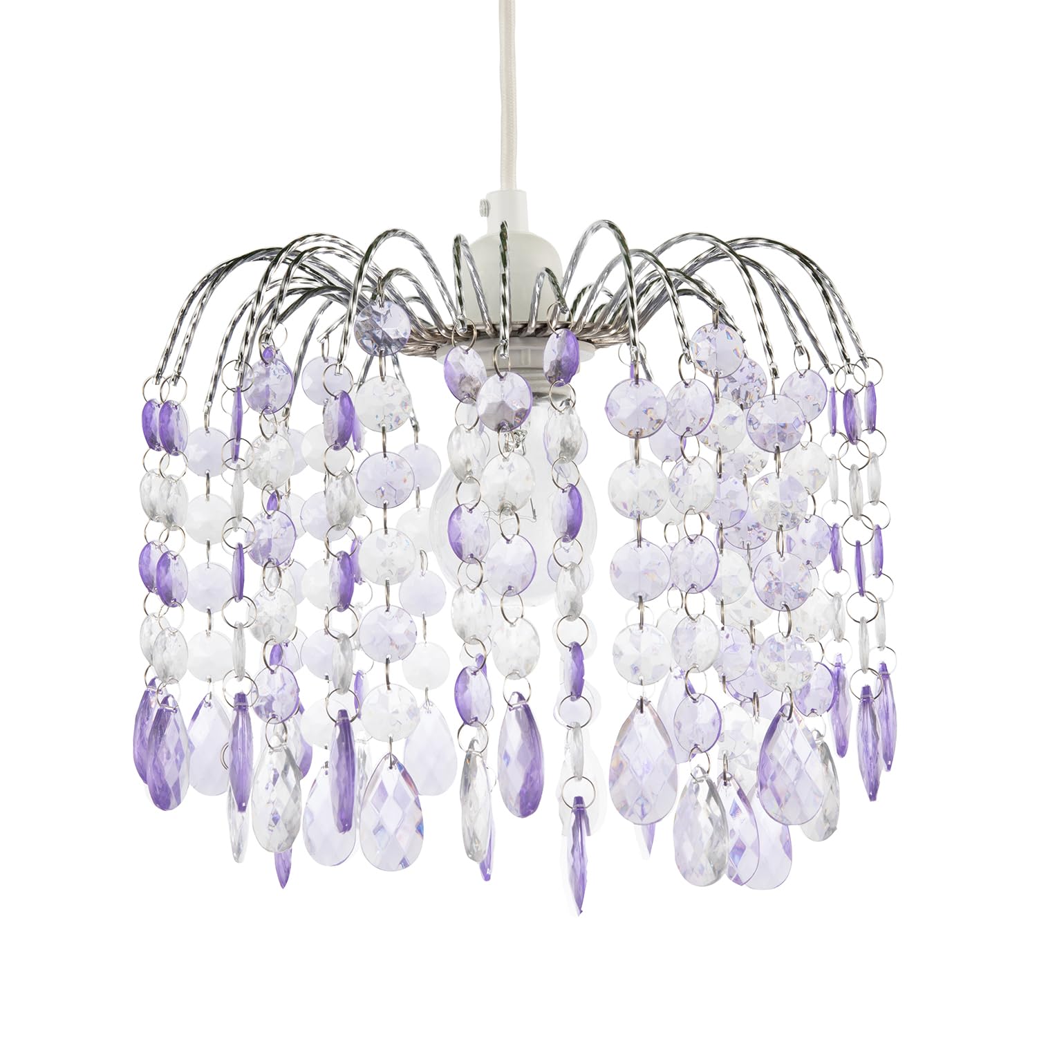 Happy Homewares Lilac Acrylic Pendant Shade - 10 inches