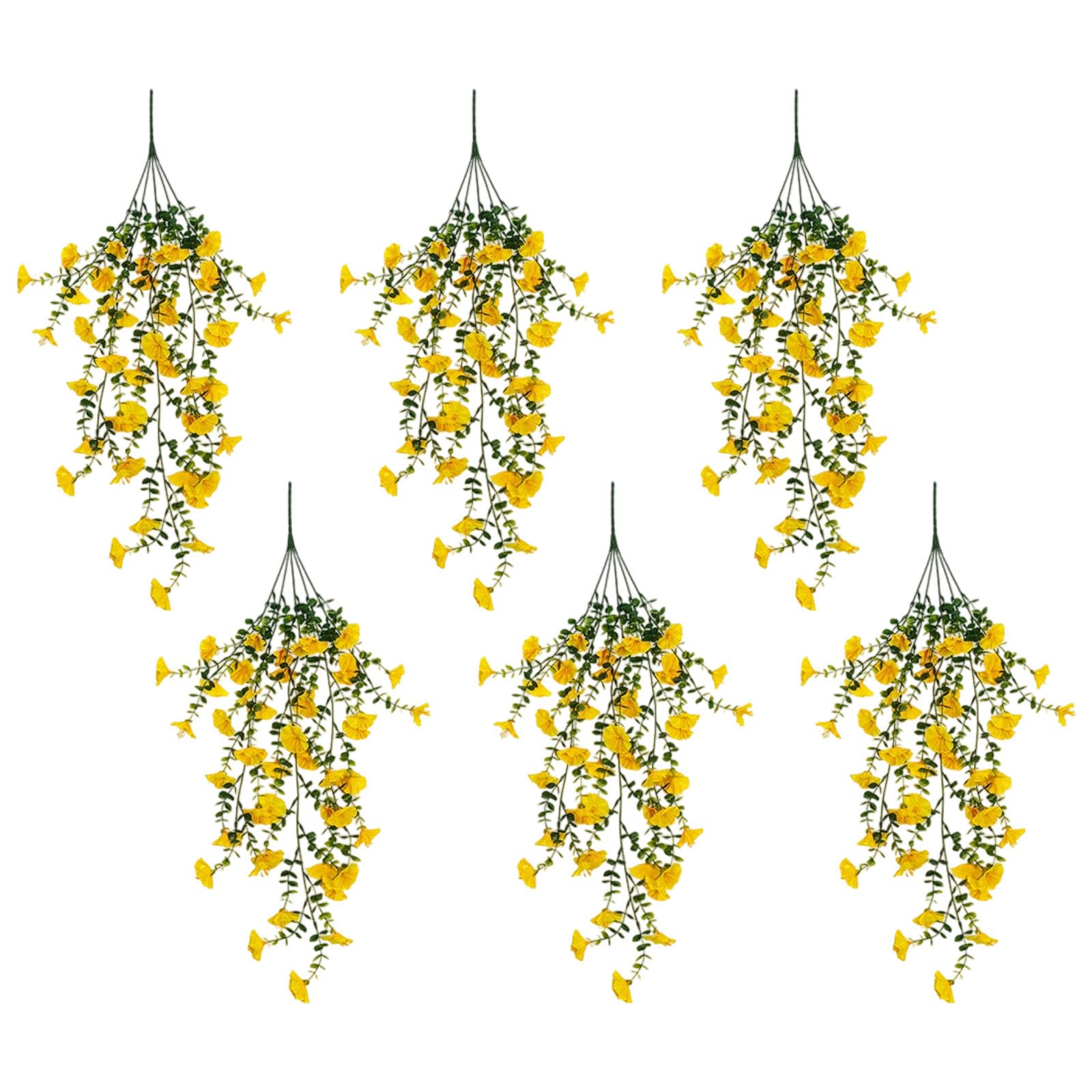 TFAOYS 6Pcs Artificial Hanging Flower Plant for Garden Yard Patio Wedding Artificial Hanging Plant for Outdoor and Indoor Wedding Party Centerpieces