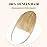 BOGSEA Clip in Bangs 100% Human Hair Bangs with Temples Bangs Hairpieces for Women Clip in Fake Bangs for Daily Wear (Light Blonde, Wispy Bangs)