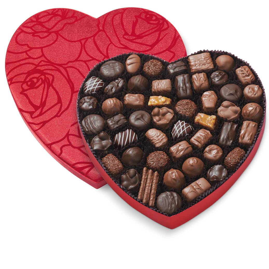 See's Candies 2 lb Valentine's Day Red Roses Heart