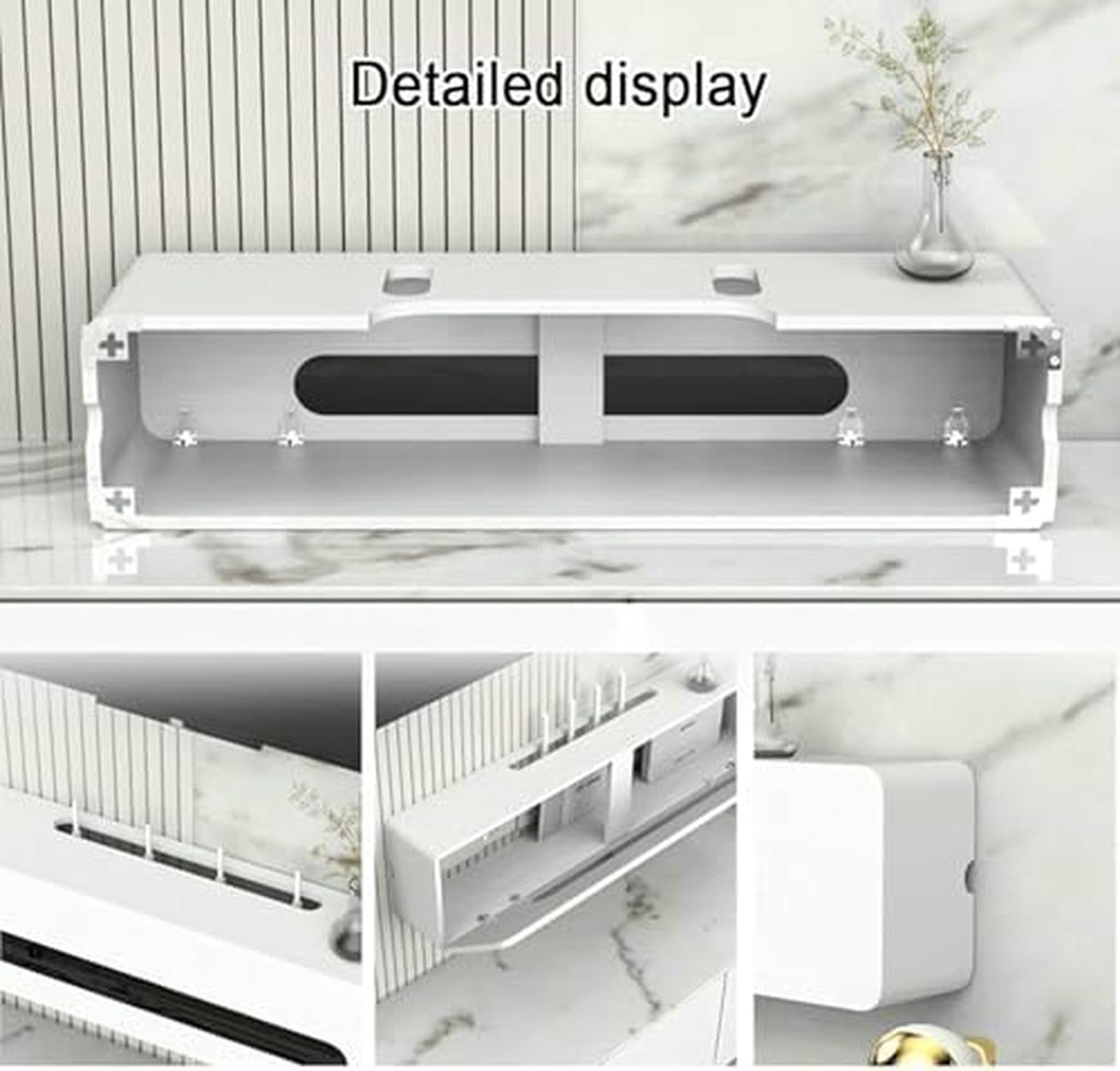 Wandmontierte hölzerne Router-Sto-Box & Kabel – Slish Home Office Kabelzange & Gerätehalter für ein aufgeräumtes Worpace