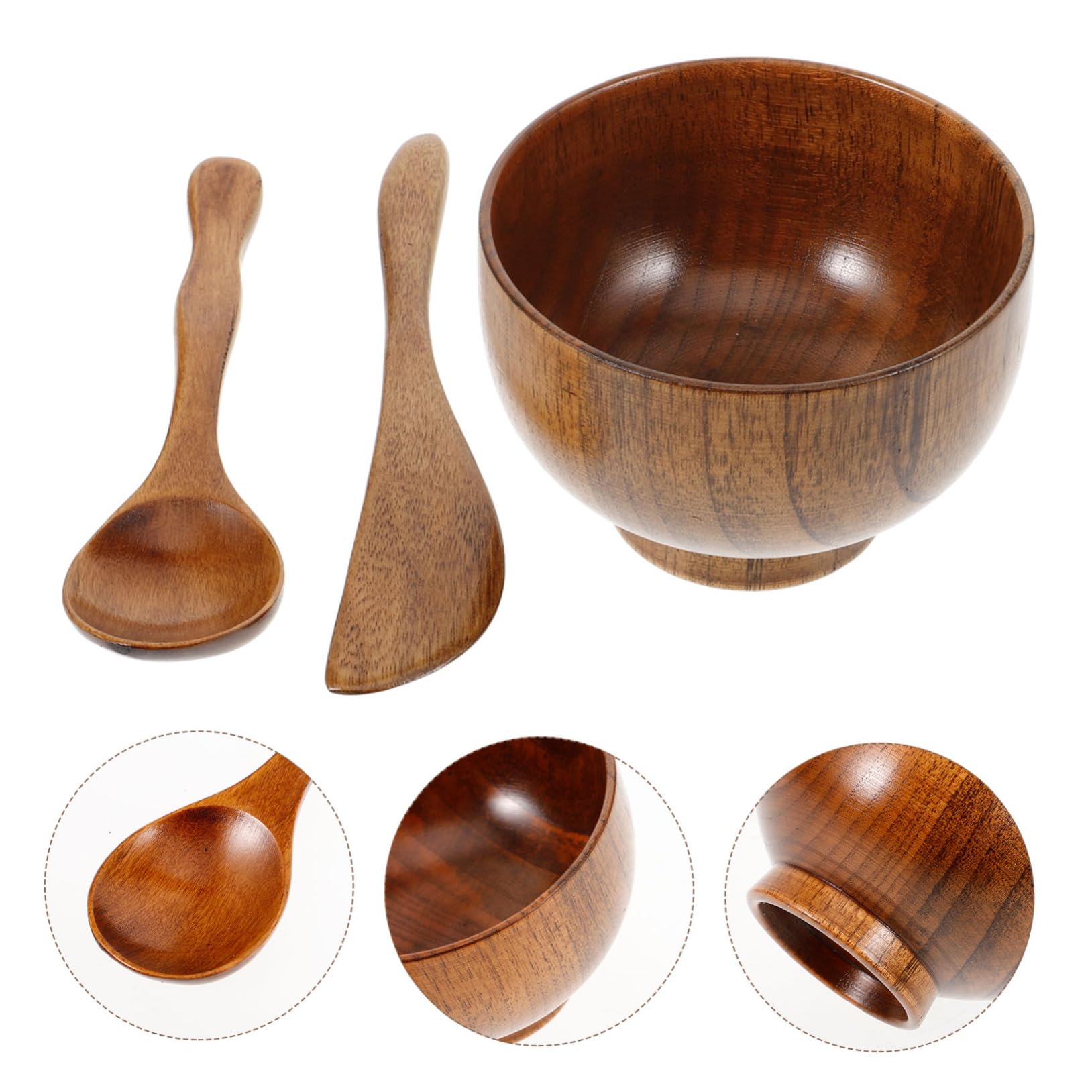Healeved 4sätze Holz-masken-schalen Und Rührwerkzeugen Für - Hautfreundliche Beauty-zubehör Für Ihre Persönliche Pflege Praktisch Für Reisen Und Einfache Anwendung