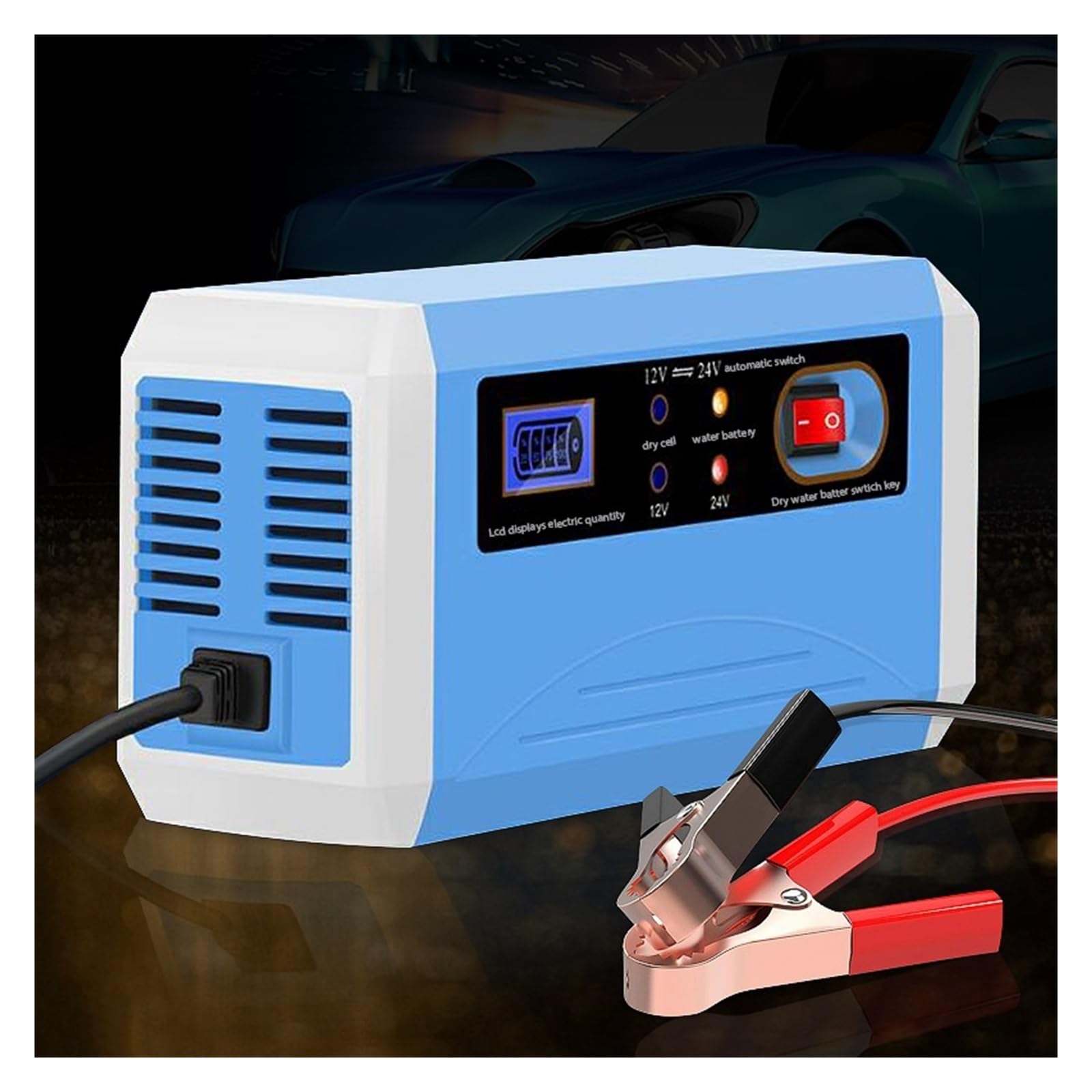 12V 24V 10A Samochodowa Ładowarka Wyświetlacz LED Inteligentna Ciężarówka Motocykl Puls Naprawa Wet Dry Lead Acid Wydajne Szybkie ładowanie