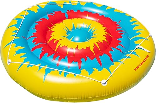 Miniatura 8 de SWIMLINE Flotador de piscina original de USA Island, tumbona de vinilo duradera para adultos y adolescentes, divertido flotador de piscina para Isla