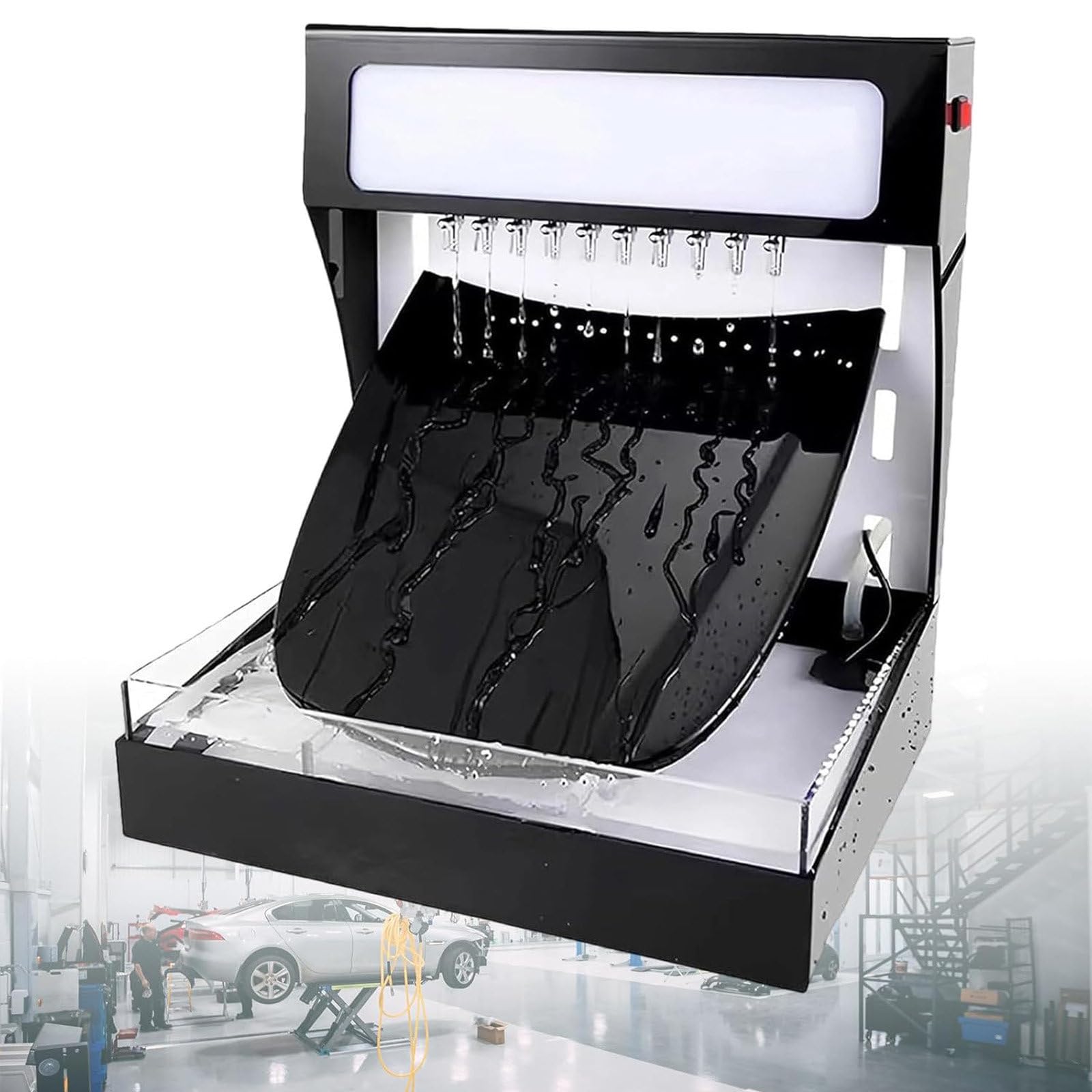 NYANS Hydrophobic Testing Machine, Film Water Repellent Performance Display, Hydrophobic Coating Tester with LED Light, for Car Paint Protection Films Metal-White