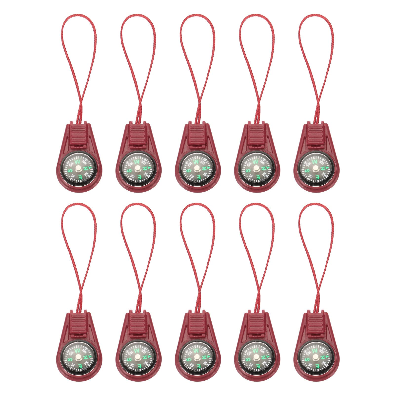 20 Pezzi Moschettoni Per Bussola Piccola, 10 Colori Mini Bussola Portachiavi con Moschettone per Navigazione, Campeggio Allaperto, Sopravvivenza, Viaggio, Escursionismo, Alpinismo e Bambini