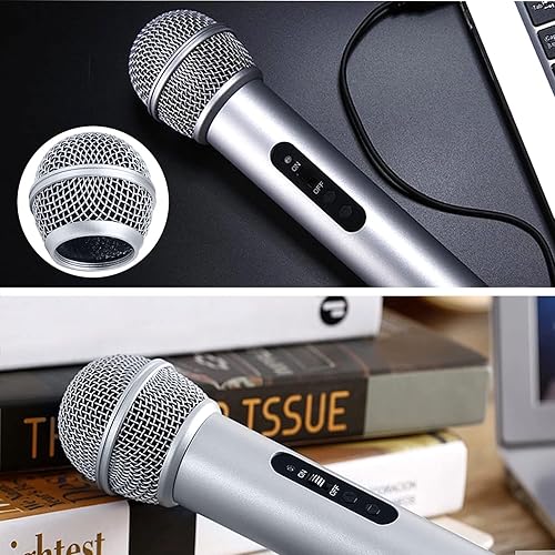 Miniatura 4 de Facmogu 4 cabezales de micrófono, cabezal de bola de repuesto de micrófono de rejilla, bola de rejilla de micrófono con espuma interior, cabezales