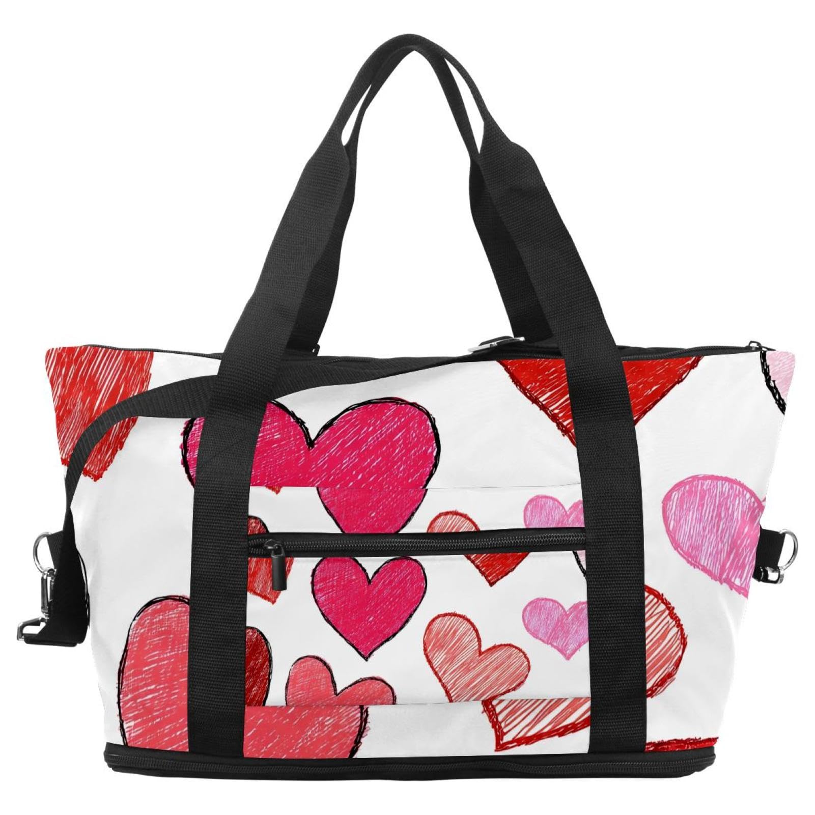 Reisetasche für den Winter, Wald, Hirsch, erweiterbar, Wochenende, Übernachtung, wasserdicht, Sport, Fitnessstudio, Tragetasche, Krankenhaustasche, Mehrfarbig 4, Eine Größe, Reisetasche
