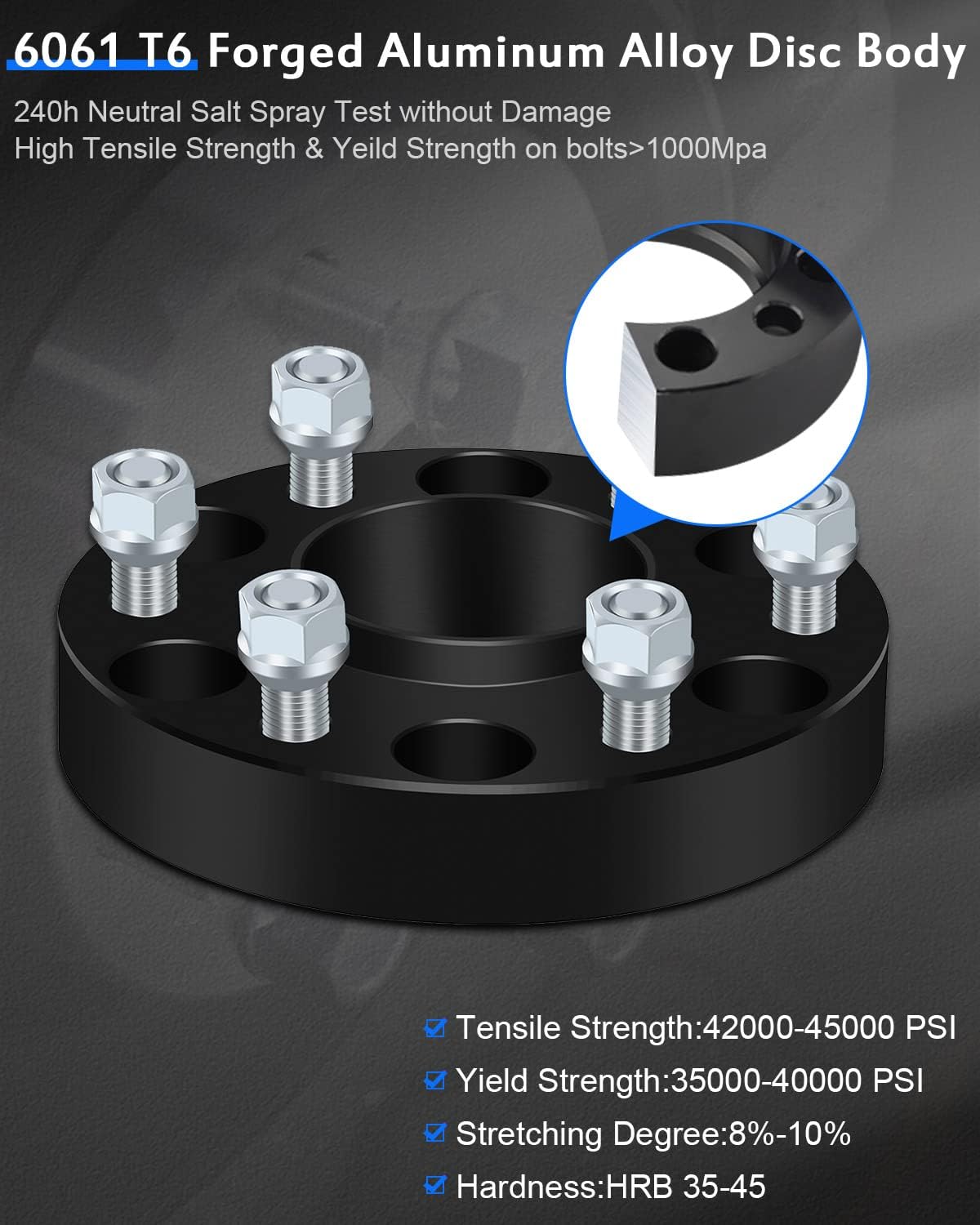 ECCPP 2PCS 6x5.5 Hubcentric Wheel Spacers 1.25 inch Wheel Spacer 6 Lug 6x5.5 78.1mm for chevy Silverado for Sierra for Yukon for Escalade