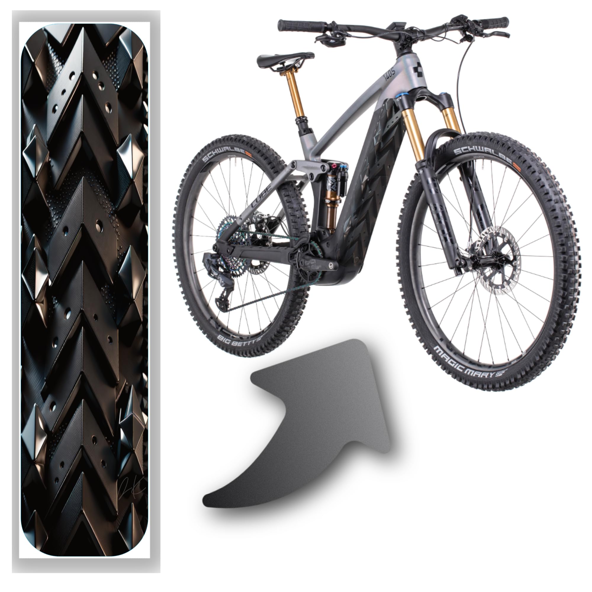 Design Foil for Electric Bike, Battery Cover for CUBE Stereo