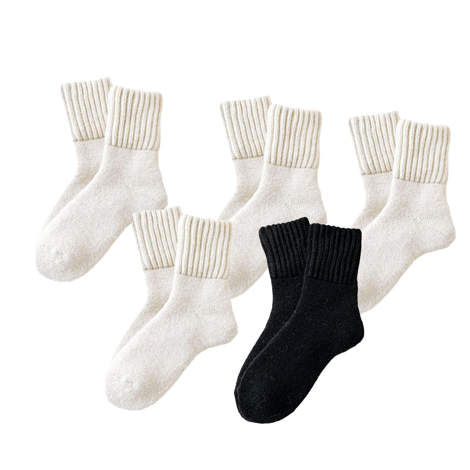 5 pares de calcetines térmicos gruesos para mujer, calcetines térmicos de invierno, cálidos, con cojín completo, para clima frío extremo, senderismo, trabajo