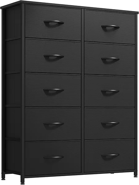 YITAHOME 10 Drawers Dresser, Fabric Storage Tower, Organizer Unit for Bedroom, Living Room, Hallway, Closets
