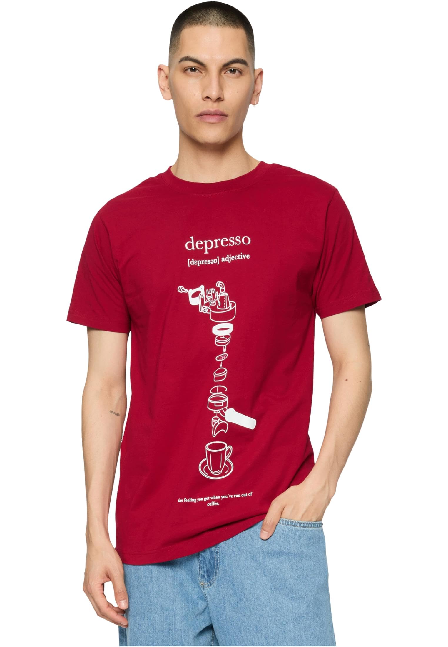 Mister Tee Men's Rouge T-Shirt Depresso