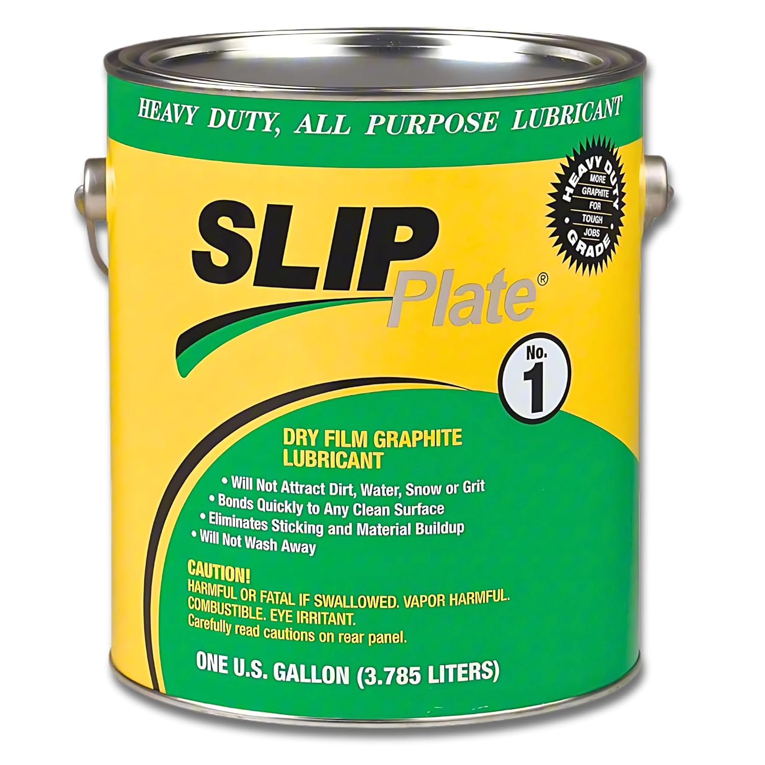 Slip Plate No. 1 Dry Graphite Lubricant – Industrial Friction Reducer for Metal, Wood & Concrete | High-Temp –75°F to 450°F | Rust & Wear Protection 1 Gallon