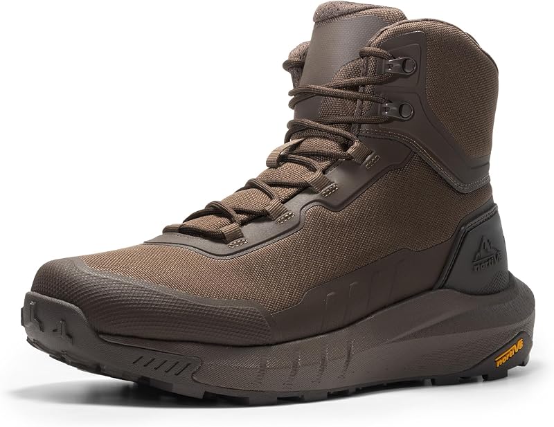 NORTIV 8 Botas de senderismo tácticas para hombre Cojín ligero | Botas de combate de motocicleta con cremallera lateral y suela de soporte para el arco para todo el día Comodidad, uso militar de senderismo al aire libre 8In Terrascope