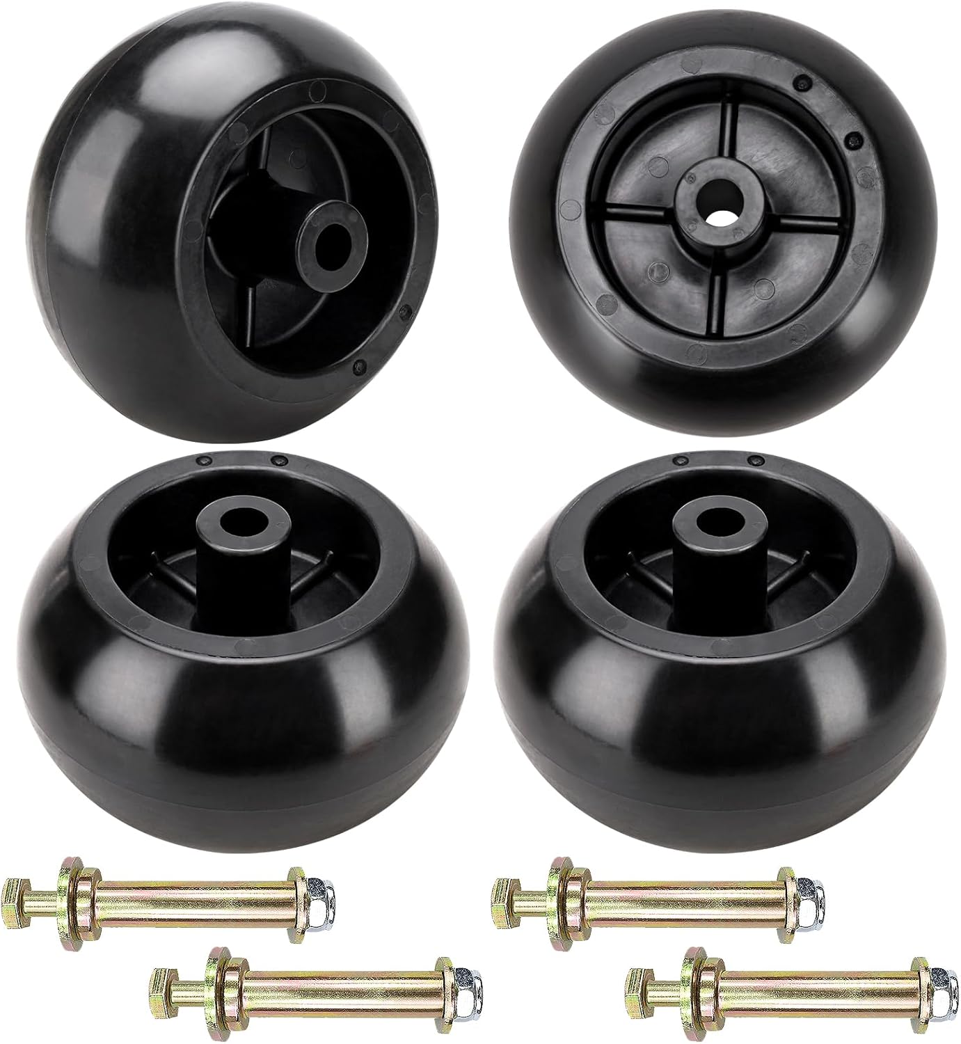 Kubota K5351-42110 Mower Anti Scalp Deck Wheel for Bad Boy 022-5234-98 Exmark 103-3168 Kubota Toro 1-603299 68-2730 Lawn-Boy Husqvarna & Many Bore 5/8" Wheel Size 4 Pack