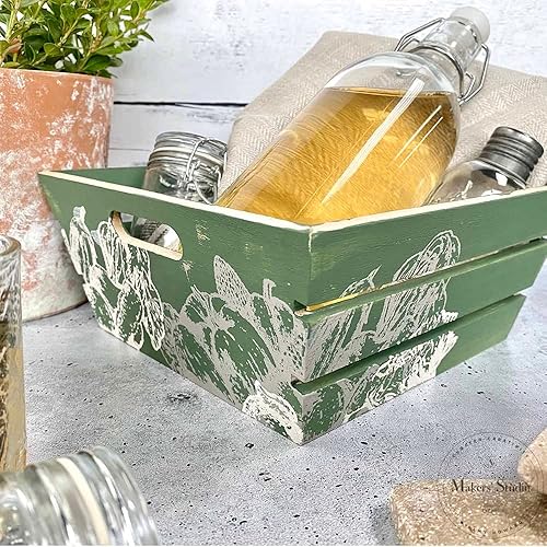 Miniatura 3 de A Maker's Studio - Hoja de plantilla de malla adhesiva reutilizable, ideal para manualidades y manualidades, adecuada para pinturas y tintas,