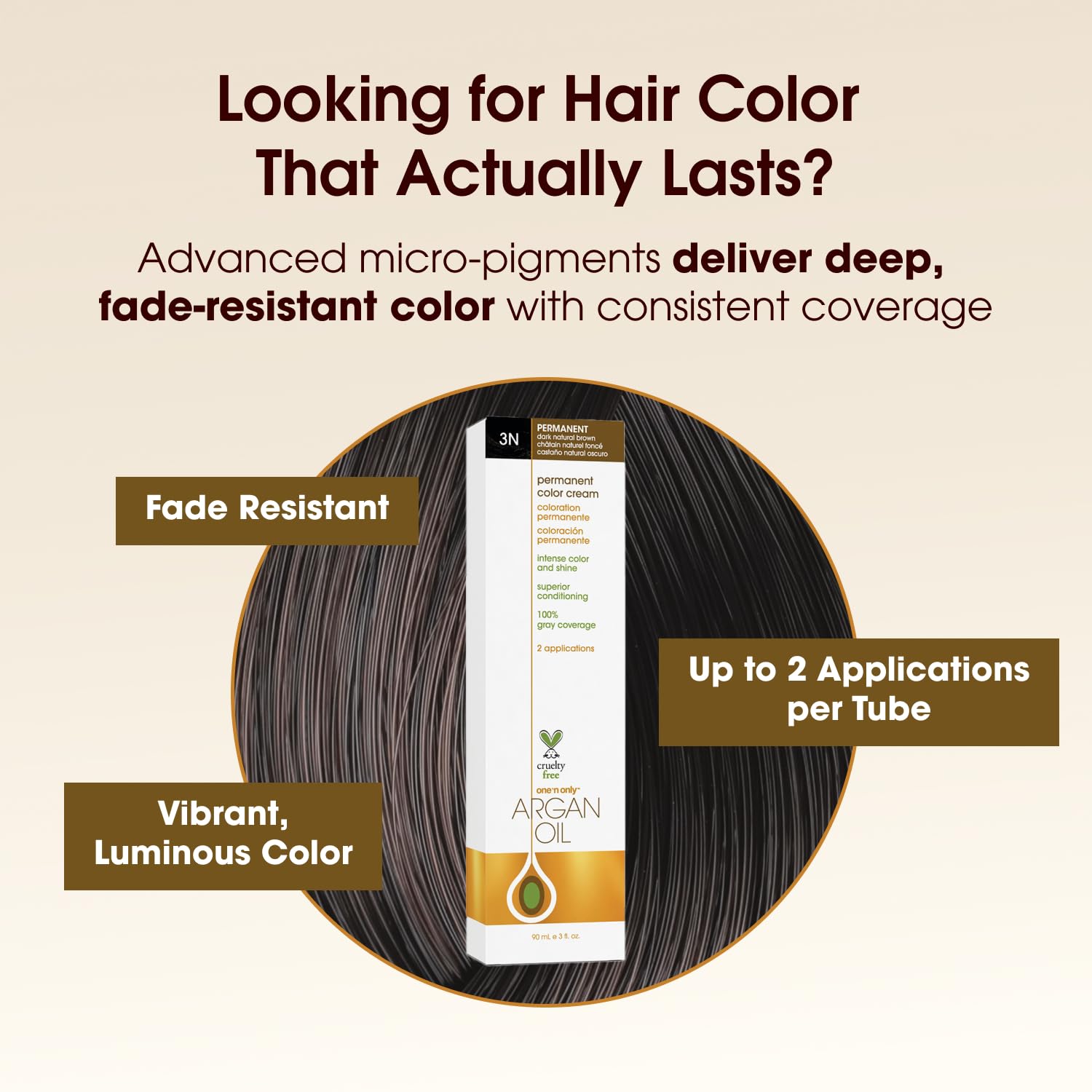 Amazon.com : One 'n Only Permanent Hair Color & Dye, 3N Dark