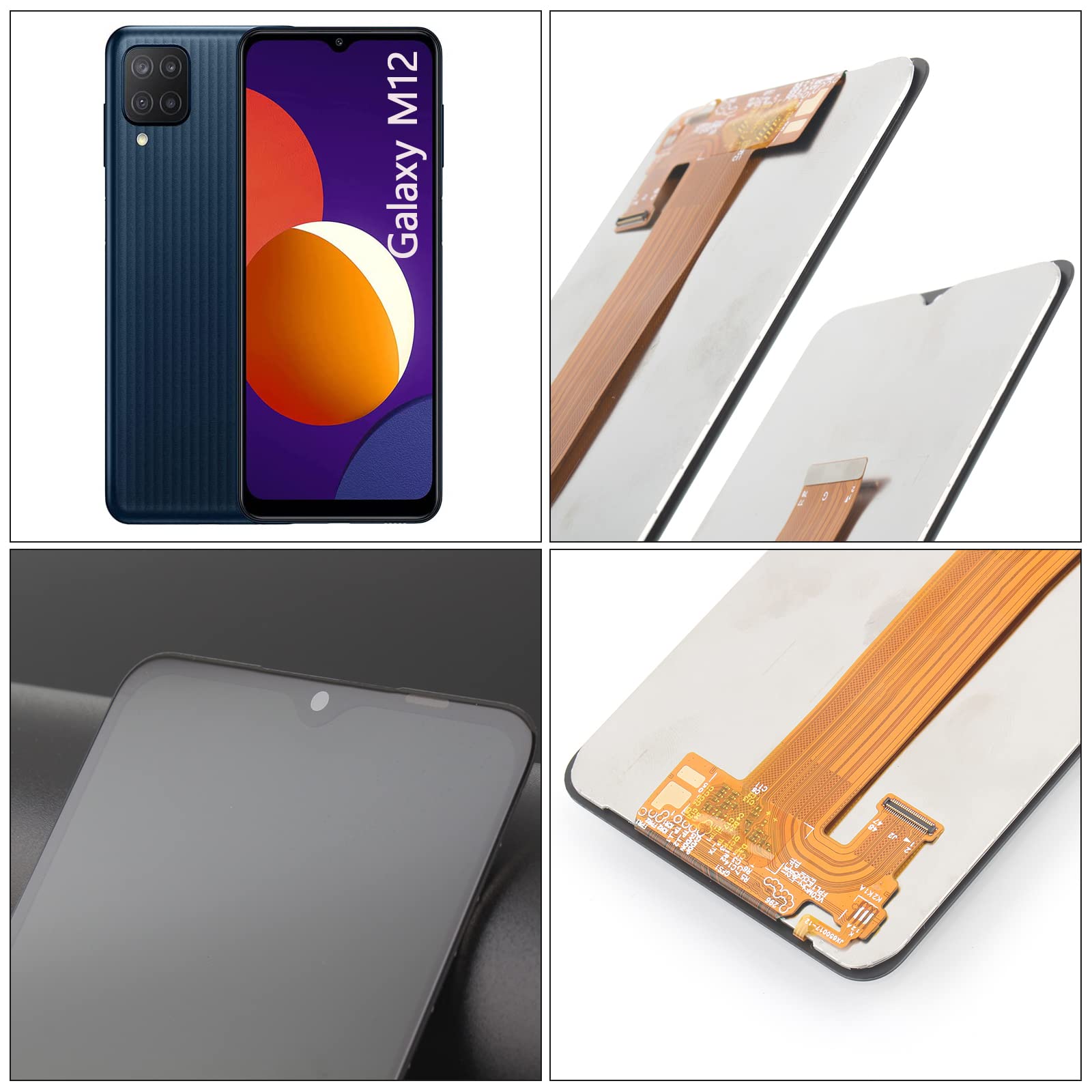 6,5 cala Wymiana ekran dotykowy LCD do Samsung Galaxy M12 SM-M127F/DSN wyświetlacz LCD Display Display Dotykowy + narzędzie instalacyjne+ M12 szkło hartowane + klej(czarny)