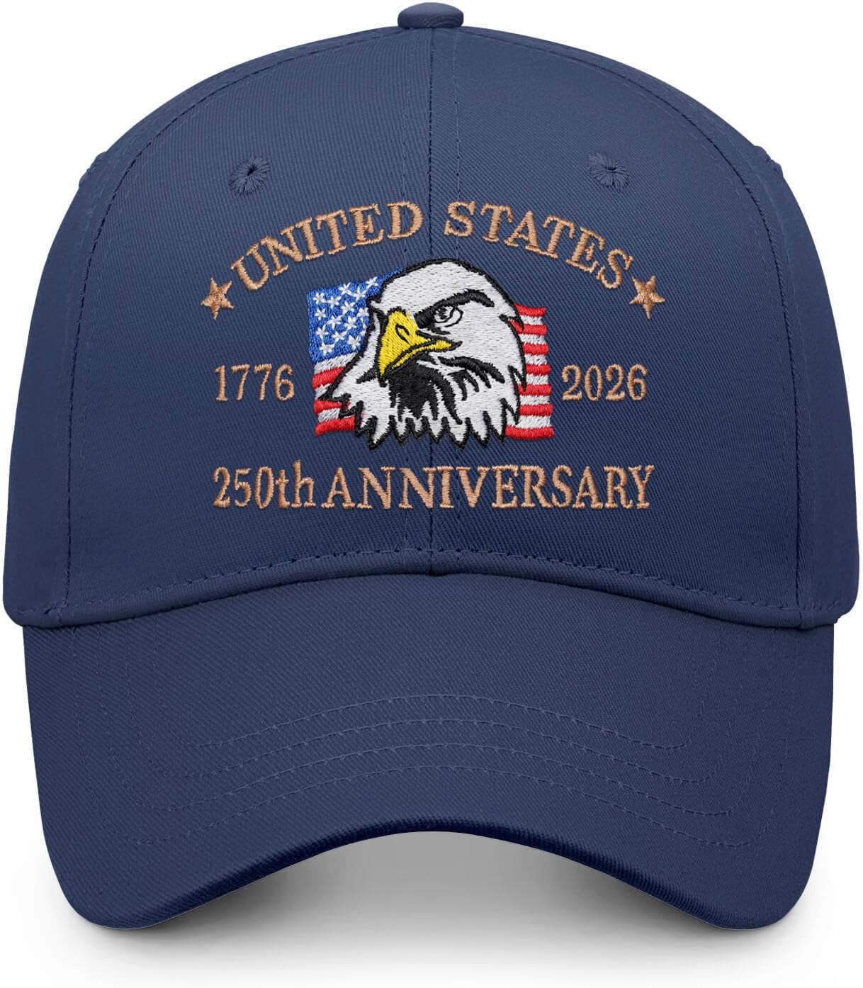 250th Anniversary USA Hat Embroidered American Flag Classic Baseball Cap Adjustable Cotton Dad Hat