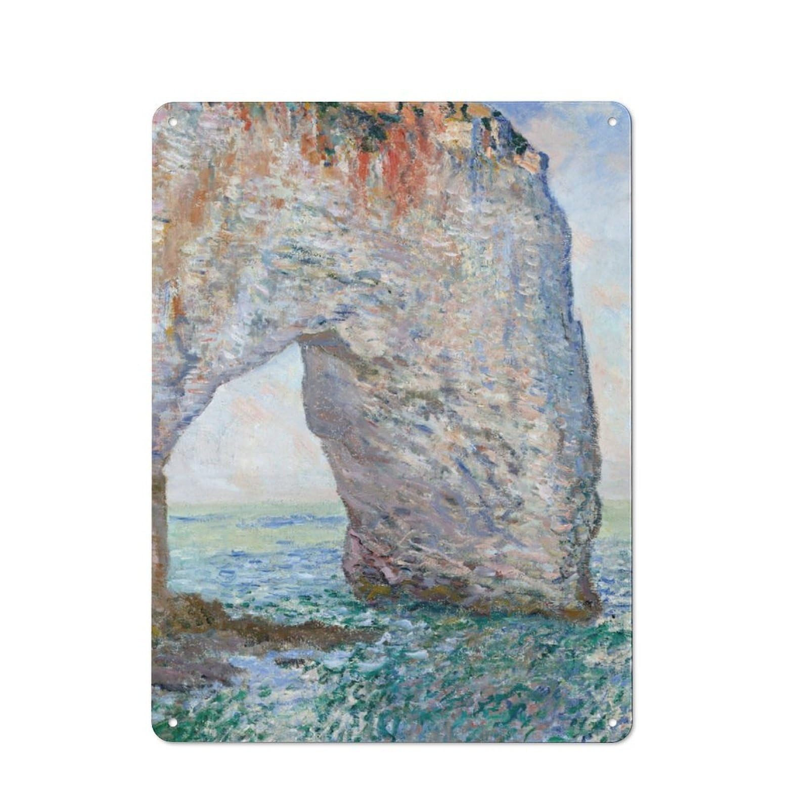 Junmoney Manneporte Near Etretat Tin Sign 40X30cm With For Home Bar Wall, Vintage Decor, For Garage, Workshop And Man Cave Decoration