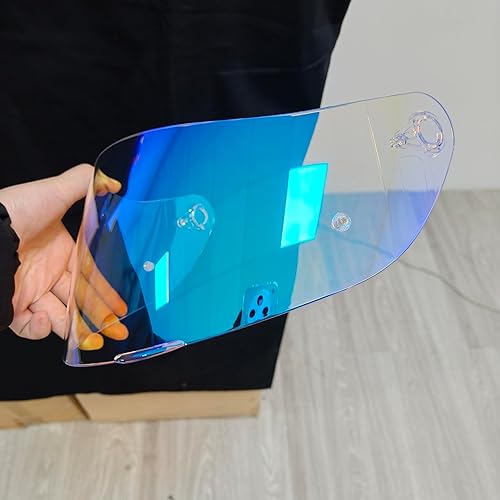 Miniatura 9 de KMAN Casco de motocicleta visera escudo para AGV K3SVK5 K1 K5S protector solar capacetes lente Cascos accesorios (azul), universal