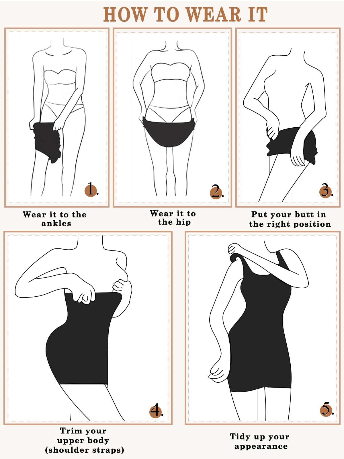 Faja moldeadora para debajo de los vestidos, control de abdomen para mujer, moldeador de cuerpo adelgazante sin costuras