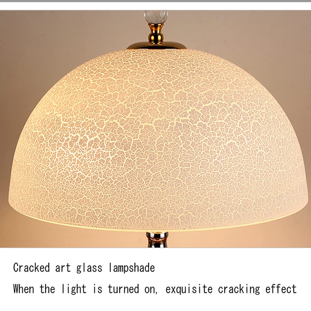Lámpara de mesa Lampada da tavolo Creative Semplice Lampada da comodino in ferro moderno lampade da comodino in vetro adatto for soggiorno e arredamento camera da letto dormitorio y sala de estar