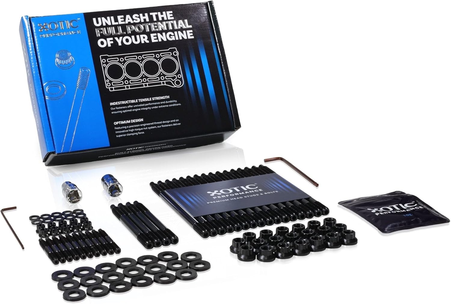 Head Stud Replacement Kit for 1999-2003 4.8L 5.3L 6.0L 6.2L Chevrolet Gen III LS (12-Point) | Xotic Performance™ CP887