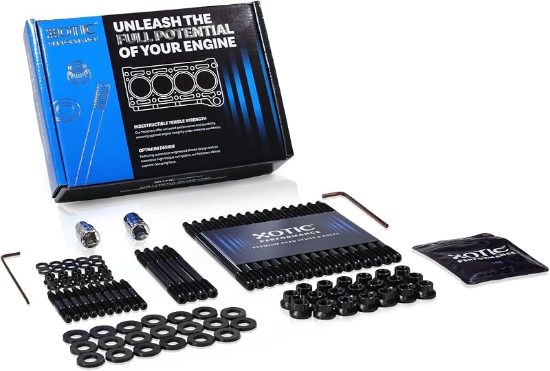 Kit de prisioneiros do cabeçote Xotic Performance CP887 para Chevrolet Gen III LS 4.8L, 5.3L, 6.0L e 6.2L – 16 unidades