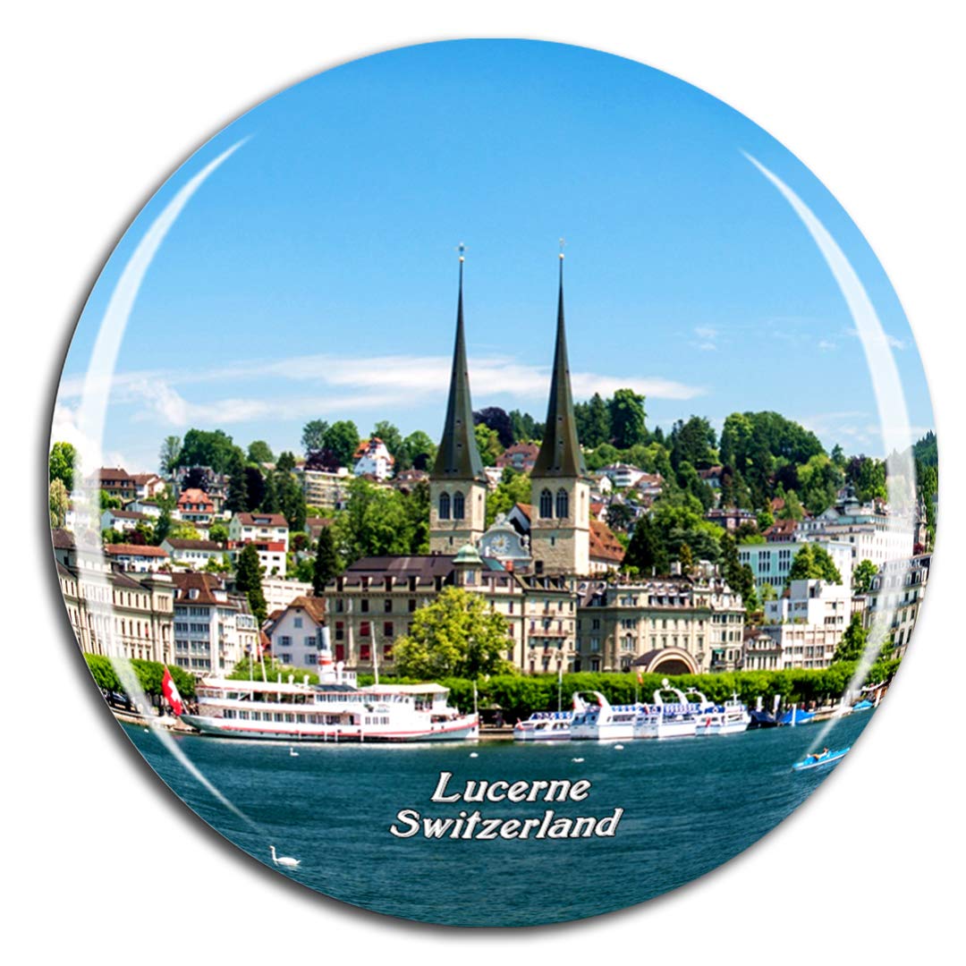 Weekino Switzerland Lake Lucerne Fridge Magnet 3D Crystal Glass Tourist City Travel Souvenir Collection Gift Strong Refrigerator Sticker