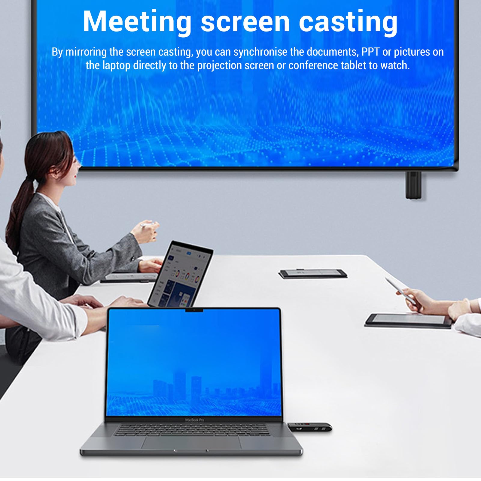 Annadue Bezprzewodowy Nadajnik i Odbiornik HDMI 164 Stopy/50m, Przenośny Zestaw Extender HDMI 5G do Monitorowania z PC/Projector/TV Box, Dekodowanie 4K i Wyjście 1080p