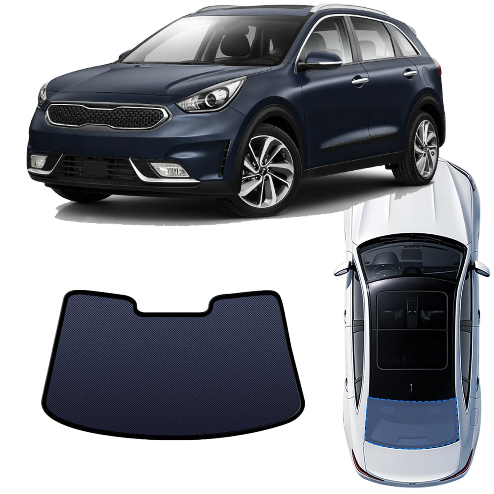 Pare Soleil Voiture KIA NIRO Rideaux Magnétique Finition Premium