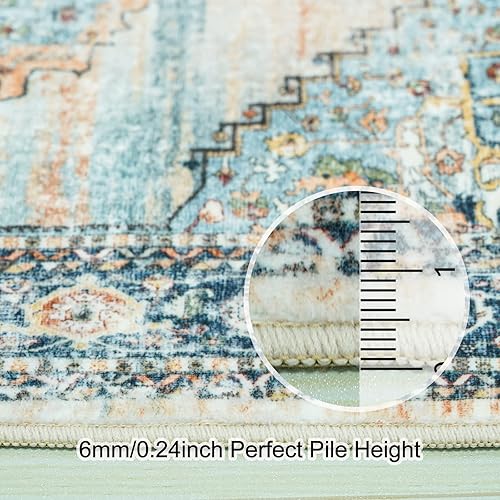 Miniatura 5 de TOPRUUG Alfombra lavable de 2 x 12 pulgadas, tapete para pasillo, tapete de cocina, antideslizante, lavable, bohemio, impermeable, para sala de